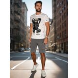 DStreet T-shirt męski z nadrukiem biała | shoptok.hr