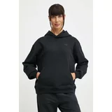 New Balance Bombažen pulover ženski, črna barva, s kapuco, WT41537BK