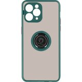 AVIZAR Ovitek za iPhone 11 Pro, odporen proti udarcem, z držalom za prstan in trdo hrbtno stranjo z ucinkom dima - zelen, (20629617) Cene