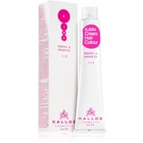 Kallos KJMN Cream Hair Colour Keratin & Argan Oil boja za kosu s keratinom, kolagenom i arganovim uljem nijansa Light Brown 5.0 100 ml