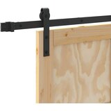  Klizna vrata Prirodna i crna 86 x 211 cm Masivna borovina - Prirodna i crna 86 x 211 cm 183 cm | shoptok.hr