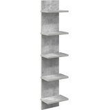  Zidna polica Betonska siva 22 x 15 x 100 cm Konstruirano drvo - Betonska siva 1 22 x 15 x 100 cm (5 etaža) | shoptok.hr