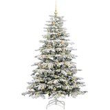 vidaXL Umetno Zložljivo Božično Drevo Bela 180 cm PE in PVC | Shoptok.si