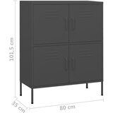 Ormarić za pohranu antracit 80 x 35 x 101,5 cm čelični | shoptok.hr