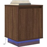  Noćni ormarić s LED svjetlima smeđi hrast 38x34x50 cm | shoptok.hr