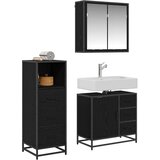 Set namještaja za kupaonicu 3 kom. Crni hrast | shoptok.hr