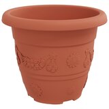  Okrugla saksija za cveće 6 pcs Crvena cigla Ø 26 x 21.5 cm | Eponuda.com