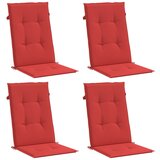  Jastuci za vrtne stolice 4 kom crveni 120x50x3 cm od tkanine | shoptok.hr