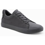 Ombre Casual one-color men's sneakers with combined materials - gray | shoptok.hr