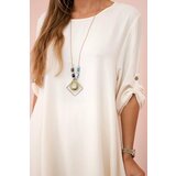 Kesi Włoski Set of blouse + pants with pendant light beige | shoptok.hr