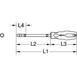 Ks Tools Izvijač za nastavke ERGOTORQUEplus 1/4'', prilagodljiva izvedba, dolžina 200 mm | Shoptok.si