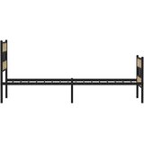  Metalni okvir kreveta bez madraca boja hrasta sonome 107x203 cm | shoptok.hr