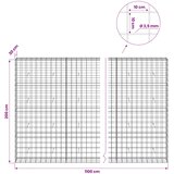  Gabion s žicom debljine 3,5 mm i mrežom 10x10 cm 1100x30x200 cm | shoptok.hr