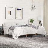  Okvir za krevet boja hrasta 200x200cm konstruirano drvo i metal | shoptok.hr