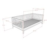 Vipack Rjava otroška postelja iz masivnega bora z letvenim dnom 90x200 cm Sezane – | Shoptok.si