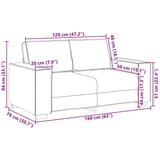  Set sofe od 3 dijela s jastucima smeđi tkanina | shoptok.hr