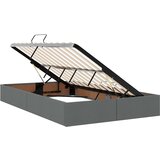  Krevet S LED lampica s pohranom Tamno siva 120 x 200 cm tkanina | shoptok.hr