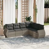 vidaXL 6-dijelni set vrtnih sofa od poliratana s jastucima svjetlosivi | shoptok.hr