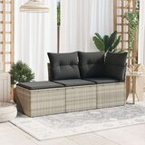  Vrtni tabure s jastukom svijetlosivi 55x55x37 cm od poliratana | shoptok.hr