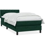 Box Spring krevet s madracem tamnozeleni 80x220 cm baršun | shoptok.hr