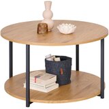 P & B klubska miza, črna, barve hrasta | Shoptok.si