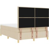  Postelja z vzmetnico kremna 140x200 cm tkanina, (22083522) | Shoptok.si