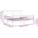  Okvir kreveta s uzglavljem veliki bračni od masivnog drva | shoptok.hr