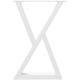  Noge za blagovaonski stol 2 kom Bijele 50 x (72-73,3) cm Čelik | shoptok.hr