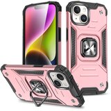 Wozinsky Oklepni ovitek z držalom za prste za iPhone 15 Ring Armor, roza zlato, (21522472) Cene