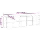  Povišena vrtna gredica od pocinčanog čelika 296x80x68 cm antracit | shoptok.hr
