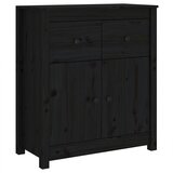 Maison Chic Komoda - Predalnik črna 70x35x80 cm trdna borovina, (21715604) Cene