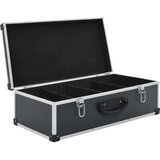 vidaXL CD kovček za 80 CD-jev iz aluminija ABS črn | Shoptok.si