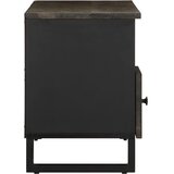 TV ormarić crni 100 x 33 x 46 cm od masivnog drva manga | Eponuda.com
