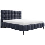 MID.YOU OBLAZINJENA POSTELJA 140 cm x 200 cm , les, tekstil, leseni material modra | Shoptok.si