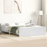  Okvir kreveta s uzglavljem i podnožjem bijeli 150 x 200 cm | shoptok.hr