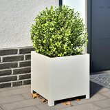 vidaXL Vrtna sadilica bijela 40x40x40 cm čelična Cijene