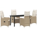  Set od 5 delova vrtne trpeze s jastučićima Bež Poli ratan | shoptok.hr