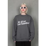 Madmext Smoky Printed Sweatshirt
