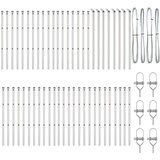 vidaXL Stebri za ograjo 52 kosov Ø32 mm 100 cm Galvanizirano jeklo | Shoptok.si