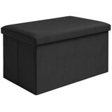 Ruhhy crni baršunasti puf 60x30x30 cm | shoptok.hr