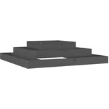  Visoka greda siva 110x110x27 cm trdna borovina | Shoptok.si