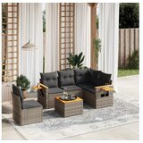 vidaXL 6-dijelni set vrtnih sofa od poliratana s jastucima sivi | shoptok.hr