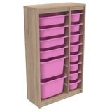 Hanah home Višenamjenska komoda Montana Xs 2D4N8U, 69 x 112,2 x 29,6 cm, Smeđe-roza | Eponuda.ba