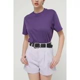 Tommy Jeans Kratke hlače ženske, vijolična barva, DW0DW17775