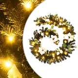 vidaXL Božićna girlanda s LED svjetlima crna 2,7 m PVC | shoptok.hr