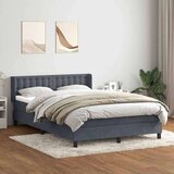  Krevet s oprugama i madracem tamnosivi 160x210 cm baršunasti | shoptok.hr