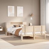 vidaXL Krevet s regalom za knjige bez madraca 120x190 cm od borovine | shoptok.hr