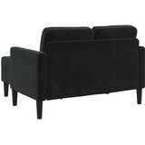  Dvosjed s ležaljkom L-oblika crni 125 cm baršun | Eponuda.com