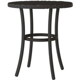  3-dijelni bistro set s jastucima crni od poliratana - Crna i krem 1 | shoptok.hr