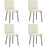  Jedilni stoli 4 kosi krem žamet, (21828449) | Shoptok.si